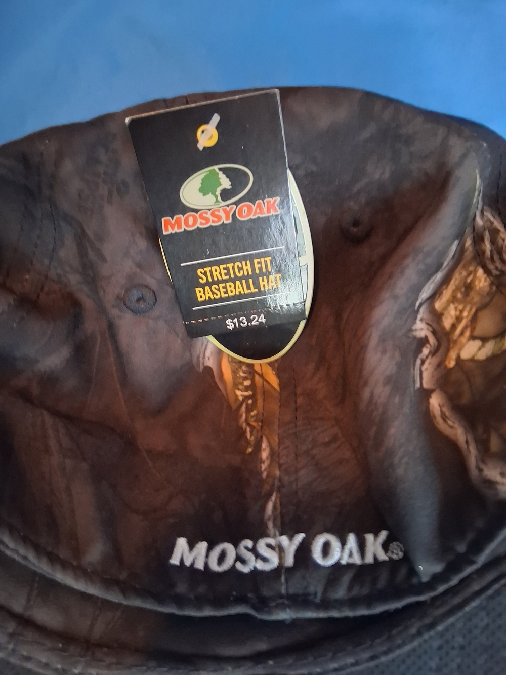 Mossy Oak Ball Cap L-XL Stretch Fit Scent Control Brown/Black Polyester - Picture 2 of 4